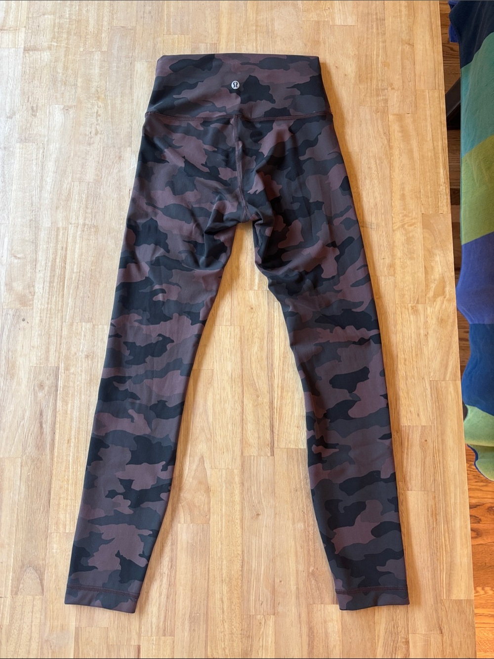 lululemon athletica Girls' Black and Brown Camo Leggings